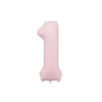 Large Number 1 Light Pink